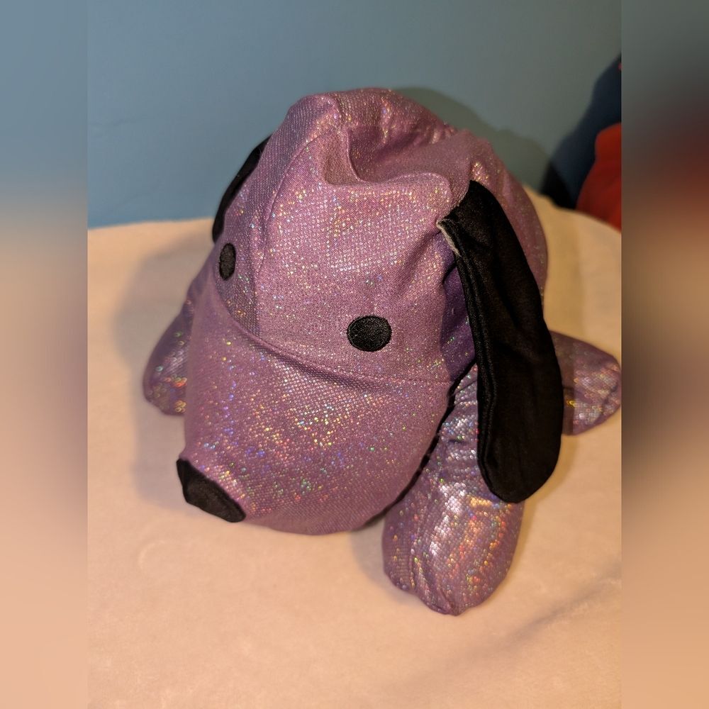 Sensory Purple Stuffed Animal Beanie Bag Dog Pre-owned